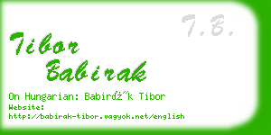 tibor babirak business card